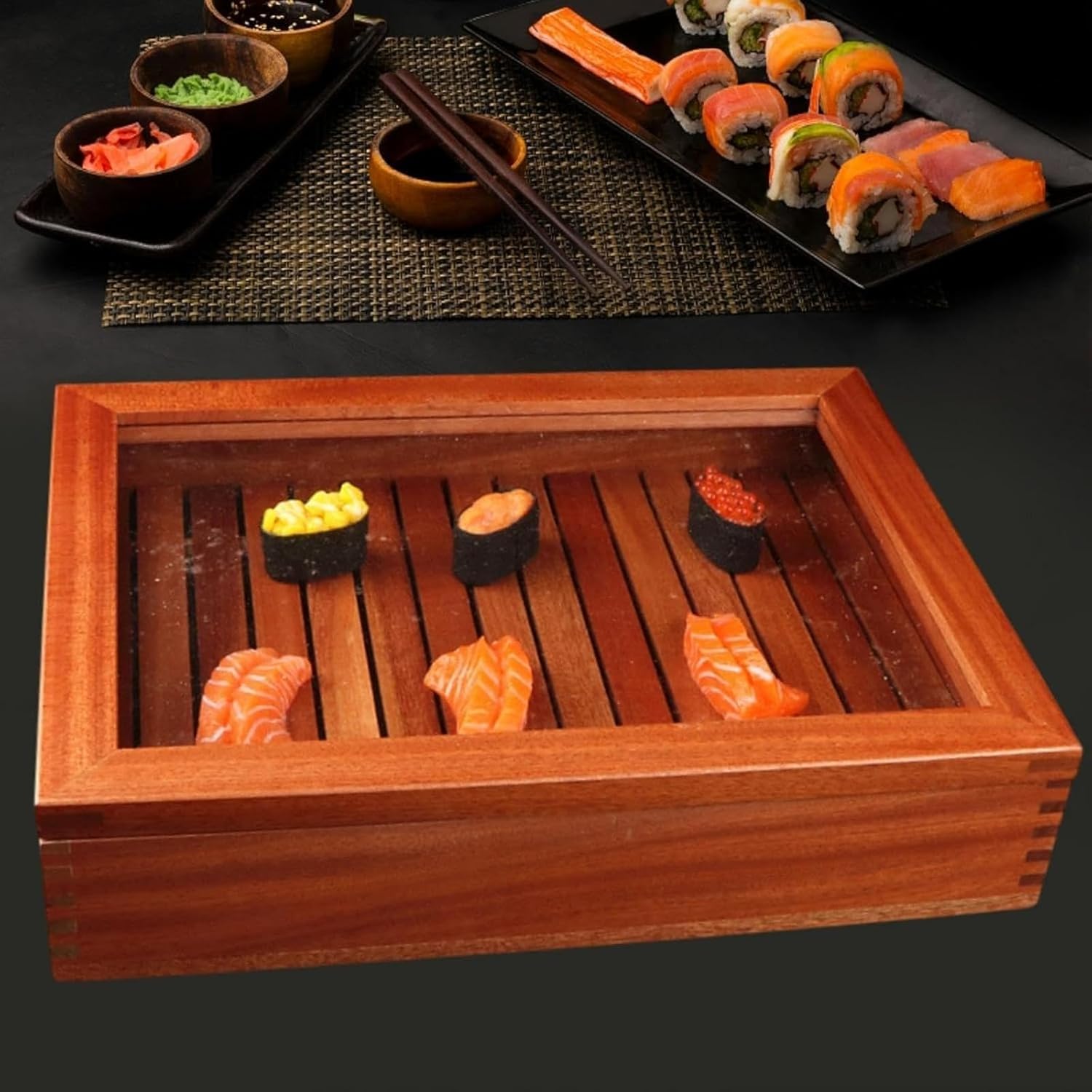 木曽塗 木曽漆器 四段重 木箱入り 重箱 お重